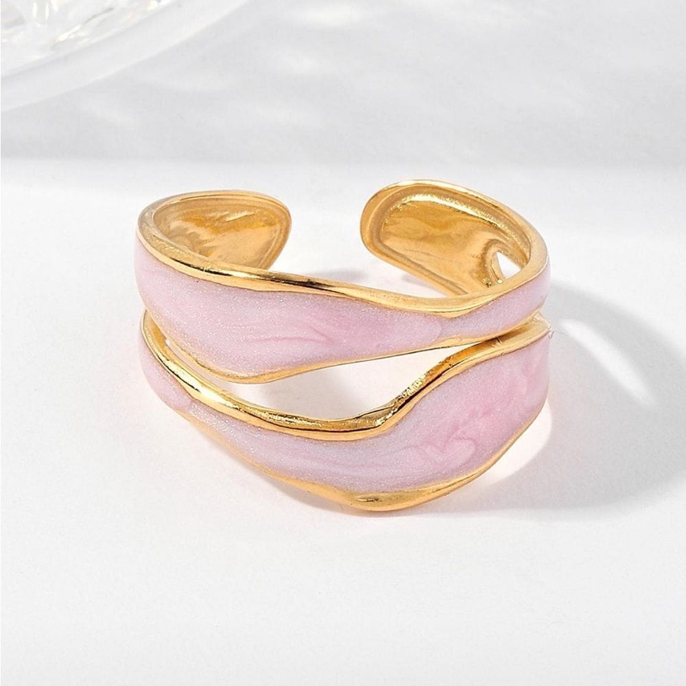 Pink wave Ring Q974